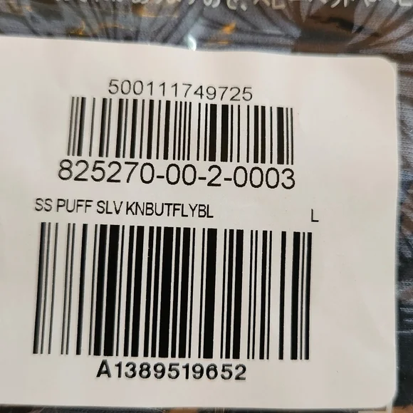 GAP Kids Puff Slv School Dress Blue Butterfly Print Girls LG (10-11 years) NWT - Picture 8 of 9